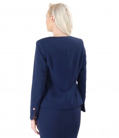 Office jacket with front zipper