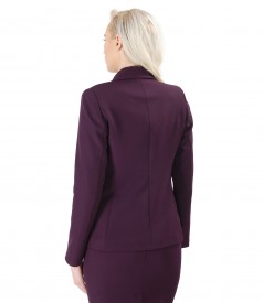 Office jacket with decorative zipper