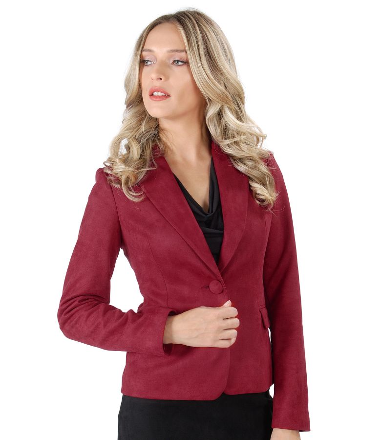 Fabric jacket with velvet look Fabric jacket with velvet look