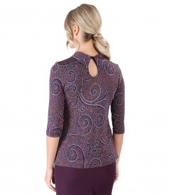 Shirt made of elastic jersey with 3/4 sleeves