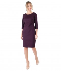 Midi dress made of thick elastic jersey with side pockets