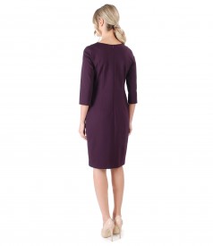 Midi dress made of thick elastic jersey with side pockets