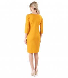 Midi dress made of thick elastic jersey with side pockets