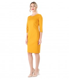 Midi dress made of thick elastic jersey with side pockets