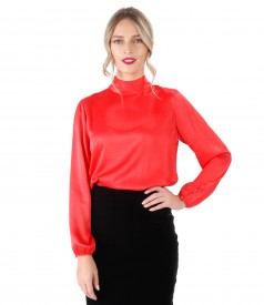 Viscose blouse with long sleeves