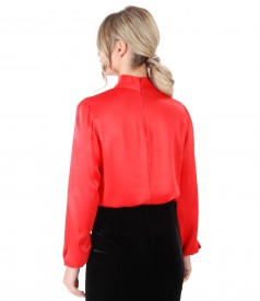 Viscose blouse with long sleeves