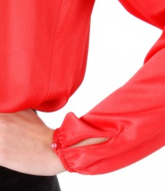 Viscose blouse with long sleeves