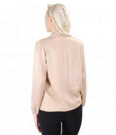 Viscose blouse with long sleeves