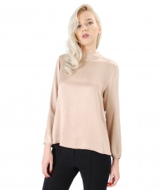 Viscose blouse with long sleeves