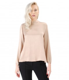 Viscose blouse with long sleeves