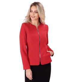 Office jacket with front zipper