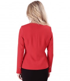 Office jacket with front zipper