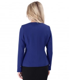 Office jacket with front zipper