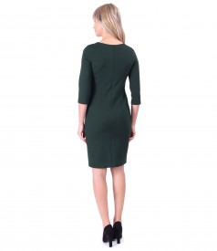 Midi dress made of thick elastic jersey with side pockets