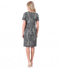 Dress made of printed elastic fabric