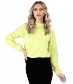 Viscose blouse with long sleeves