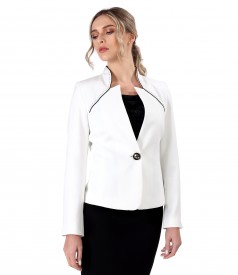 Office jacket with contrast trim