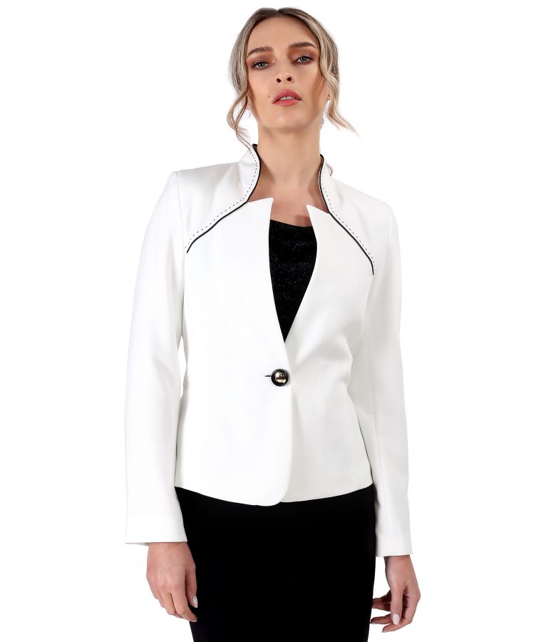 Office jacket with contrast trim