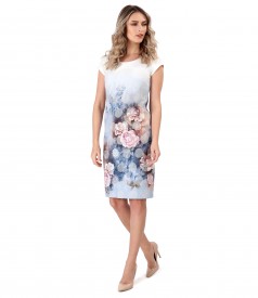 Elegant dress with floral motifs