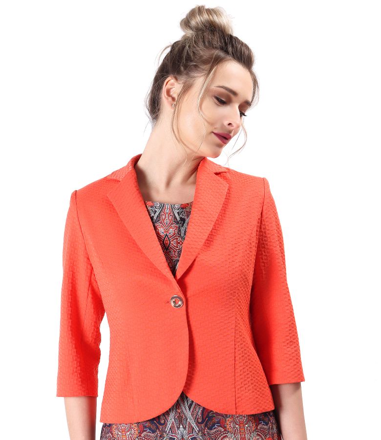 Office jacket made of textured cotton