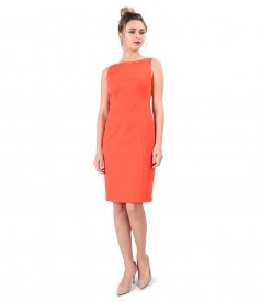 Midi dress made of textured cotton