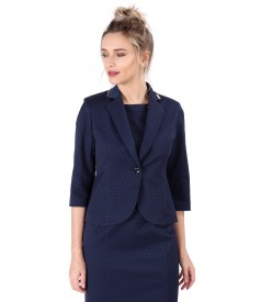 Office jacket made of textured fabric