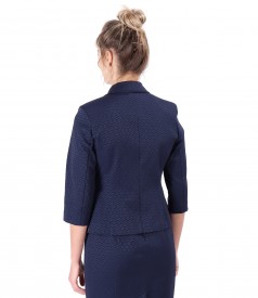 Office jacket made of textured fabric