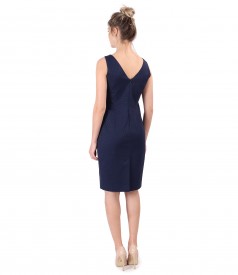 Midi dress made of textured cotton accessory