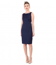 Midi dress made of textured cotton accessory