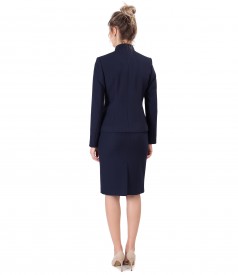 Office women suit with skirt and elastic fabric jacket