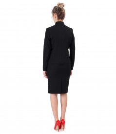 Office women suit with jacket and elastic fabric skirt