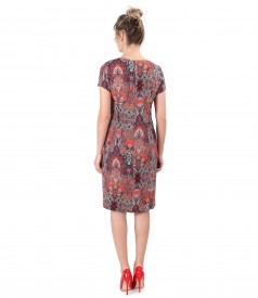 Viscose dress printed with floral motifs