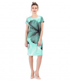 Casual dress printed with geometric motifs