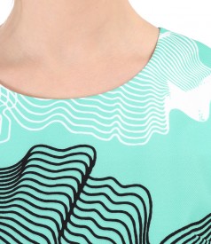 Casual dress printed with geometric motifs