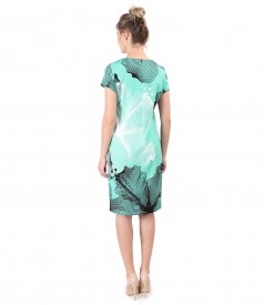 Casual dress printed with geometric motifs