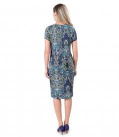 Viscose dress printed with floral motifs