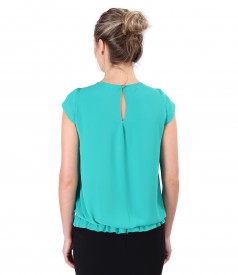 Elegant blouse with front folds