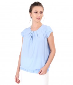 Elegant blouse with front folds