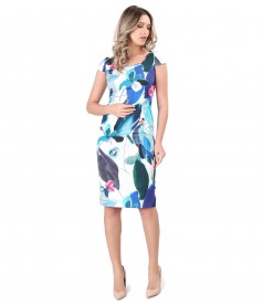 Printed cotton dress with floral motifs