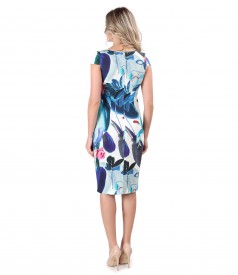 Printed cotton dress with floral motifs