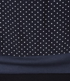 Printed viscose blouse with lace corners