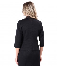 Office jacket made of textured fabric