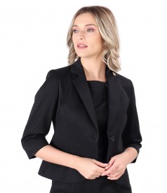 Office jacket made of textured fabric