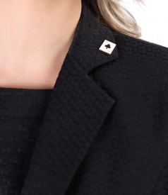 Office jacket made of textured fabric