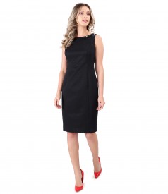 Midi dress made of textured cotton accessory