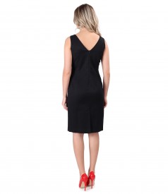 Midi dress made of textured cotton accessory