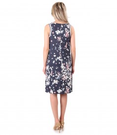 Jersey casual dress with elastic trim