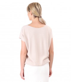 Casual blouse made of uni viscose