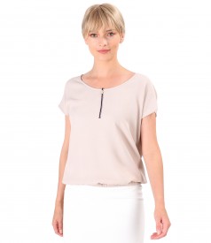 Casual blouse made of uni viscose