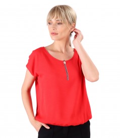 Casual blouse made of uni viscose